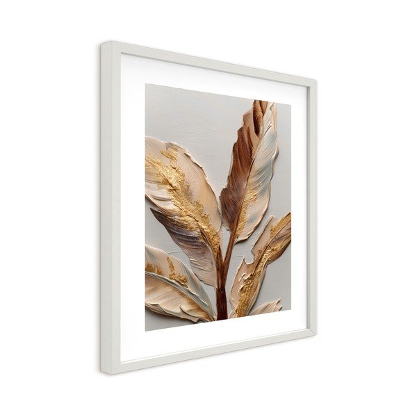 Drukāta glezna ar rāmi 40x50 cm Golden Strelitzia – Styler-image-4