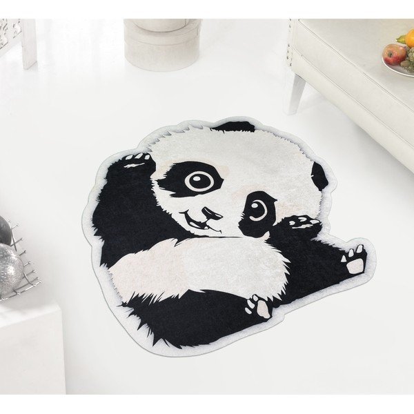 Melnbalts bērnu paklājs ø 120 cm Cuddly Panda – Vitaus-image-1