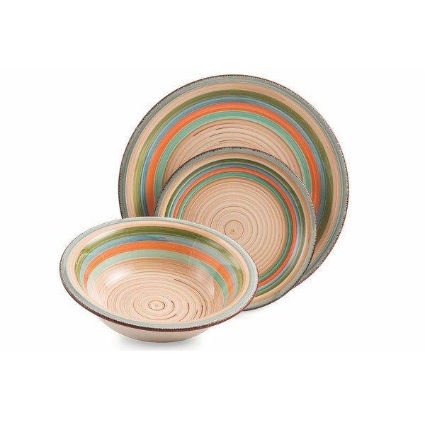 18 gabalu krāsainu keramikas piederumu komplekts Villa d'Este Mykonos Sombrerors-image-3