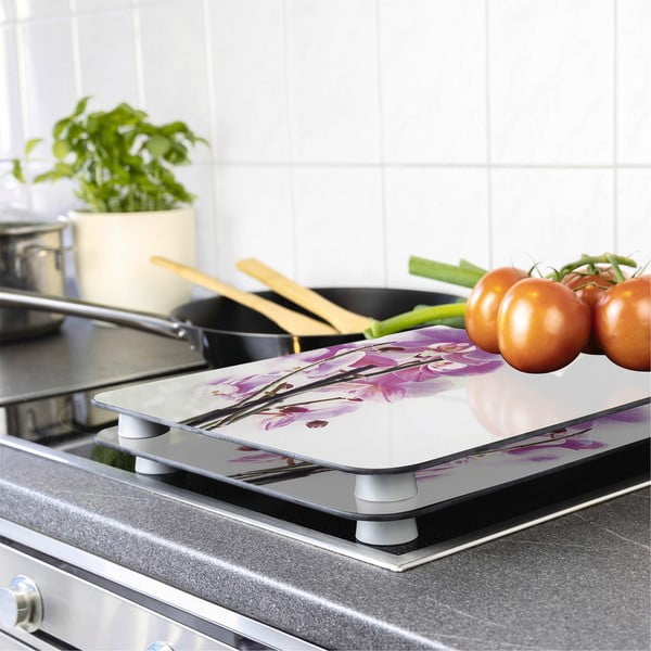 Stikla aizsargplāksnes plītij (2 gab.) Wenko Orchid, 52 x 30 cm-image-1