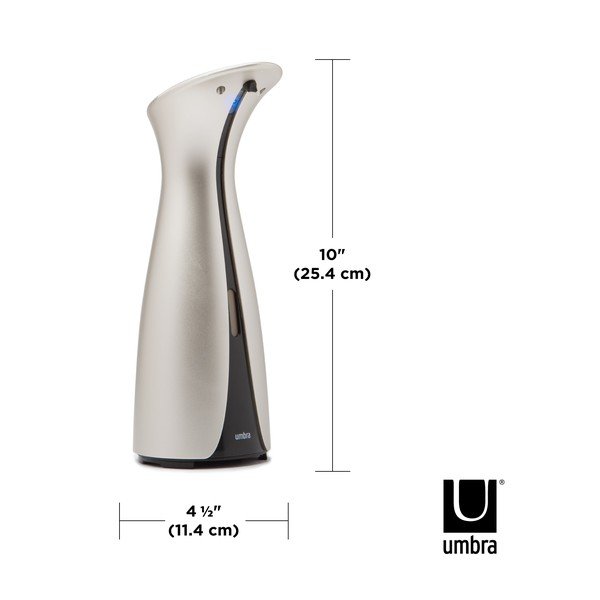 Sudraba krāsas automātisks ziepju dozators 250 ml Otto – Umbra-image-4