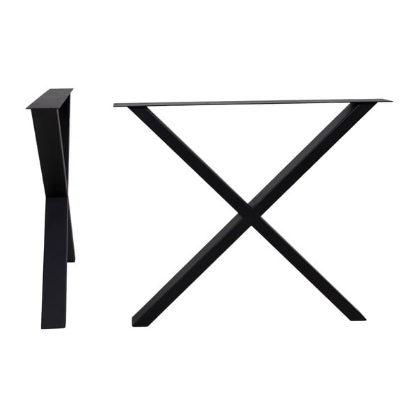 Melnas tērauda kājas House Nordic Nimes pusdienu galdam, garums 86 cm