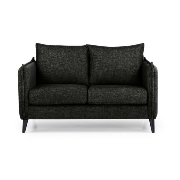 Melns dīvāns Scandic Leo, 145 cm