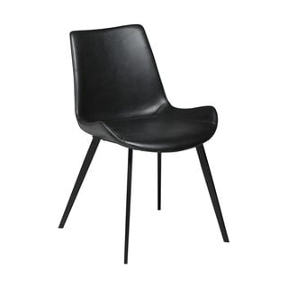 Melns mākslīgās ādas dekorss ēdamistabas krēsls DAN-FORM Denmark Hype