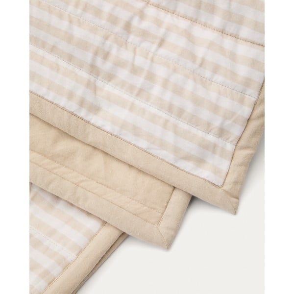 Bēšs stepēts gultas pārklājs no organiskās kokvilnas  180x240 cm Sini – Kave Home-image-3