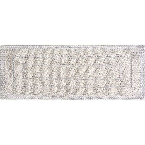 Krēmkrāsas kokvilnas kāpņu paklāji (16 gab.) 25x65 cm Tablo Krem – Vitaus