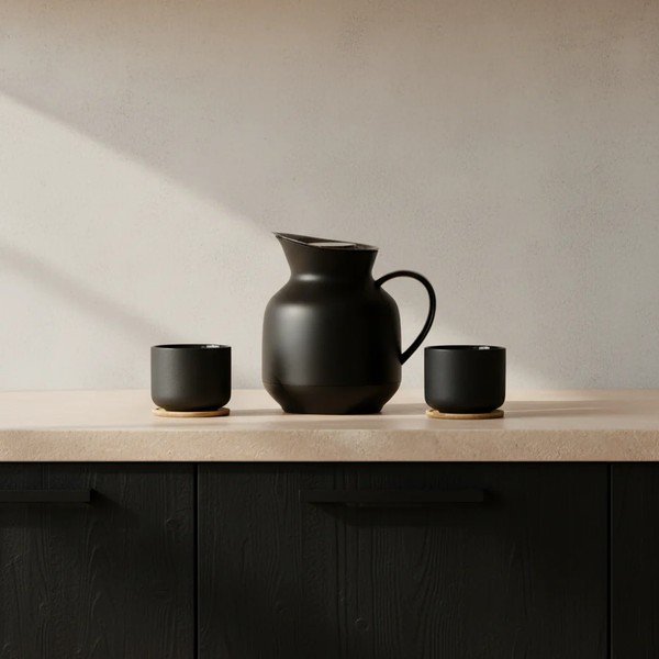 Melns plastmasas termosa kanna 1 l Amphora – Stelton-image-2