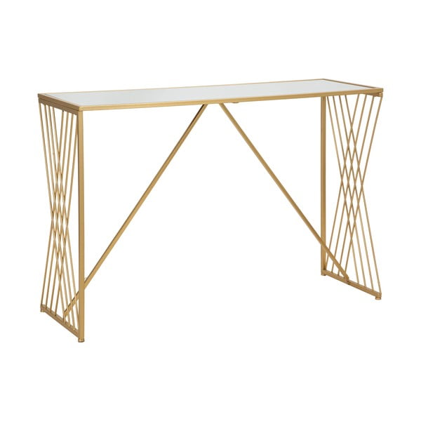 Zelta krāsas konsoles galds 40x120 cm Easy – Mauro Ferretti-image-4