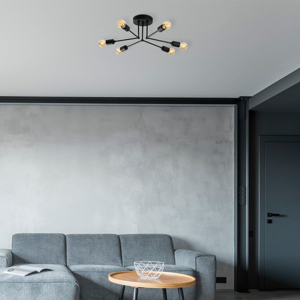 Melna griestu lampa Sparrow – Opviq lights-image-1