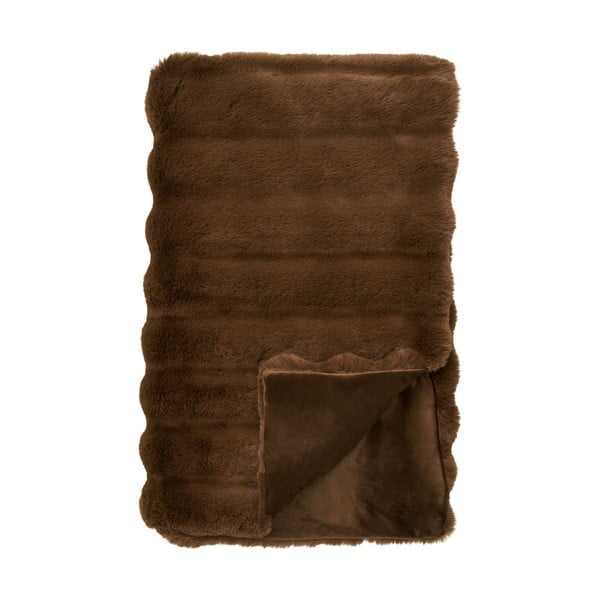 Brūns pleds no mākslīgās kažokādas 130x180 cm Galena – House Nordic