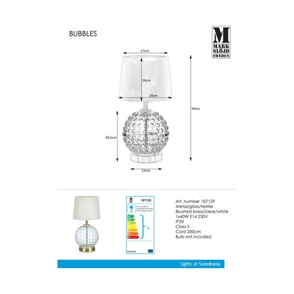 Galda lampa Markslöjd Bubbles Brass-image-2