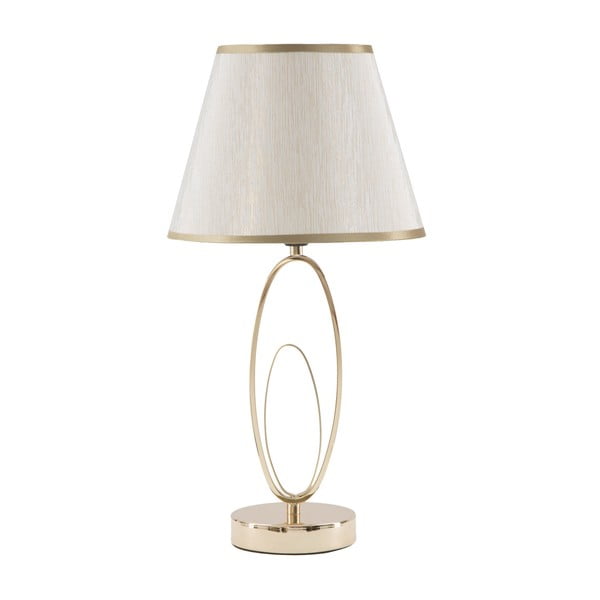 Balta galda lampa ar zeltītu dizainu Mauro Ferretti Flush