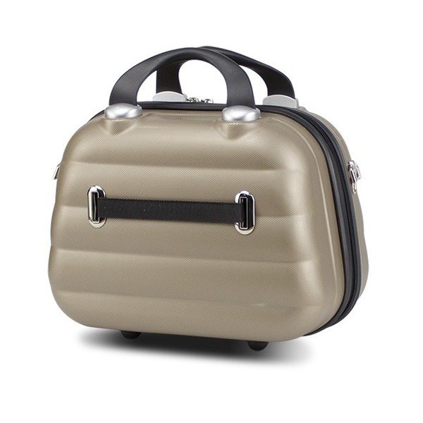 Sieviešu ceļojumu koferis zelta krāsā My Valice SMART BAG RESSNO Make Up & Hand Suitcase-image-2