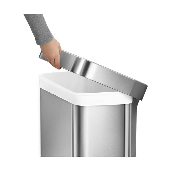 Sudraba krāsas matēta atkritumu tvertne 45 l – simplehuman-image-4