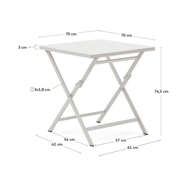 Metāla dārza ēdamgalds 70x70 cm Torreta – Kave Home-image-4
