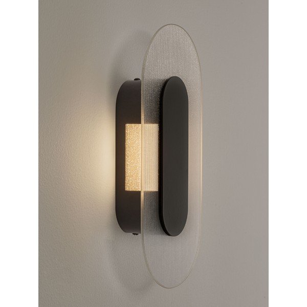 Matēti melna metāla LED sienas lampa Vetrio – Nova Luce-image-1