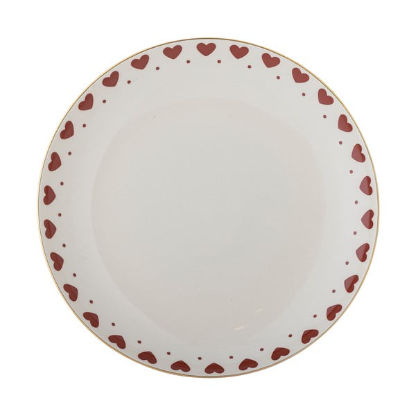 Balts māla šķīvis ar Ziemassvētku motīvu ø 26,5 cm Jolly – Bloomingville