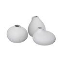 Gaiši pelēkas porcelāna vāzes (3 gab.) (augstums 9 cm) Nona – Blomus