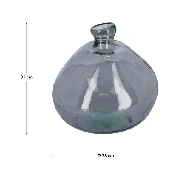 Zila pārstrādāta stikla vāze (augstums 33 cm) Brenna – Kave Home-image-4