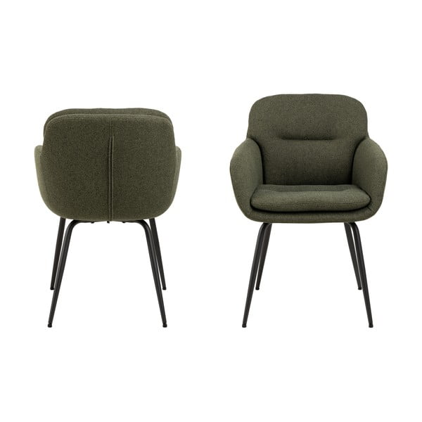 Haki polsterēts ēdamistabas krēsls ar roku balstiem Dora – Actona-image-2