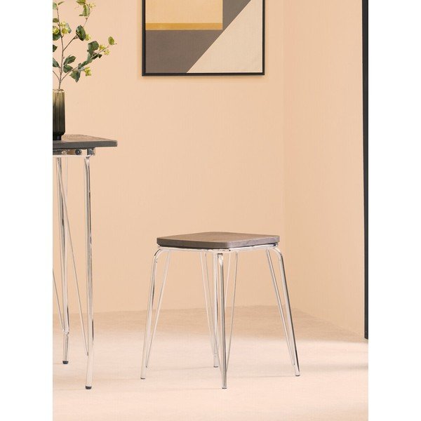 Sudraba krāsas/dabīga toņa gobas masīvkoka ķeblis District – Premier Housewares-image-1