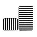 Balti/melni vannas istabas paklājiņi (2 gab.) 60x100 cm – Mila Home