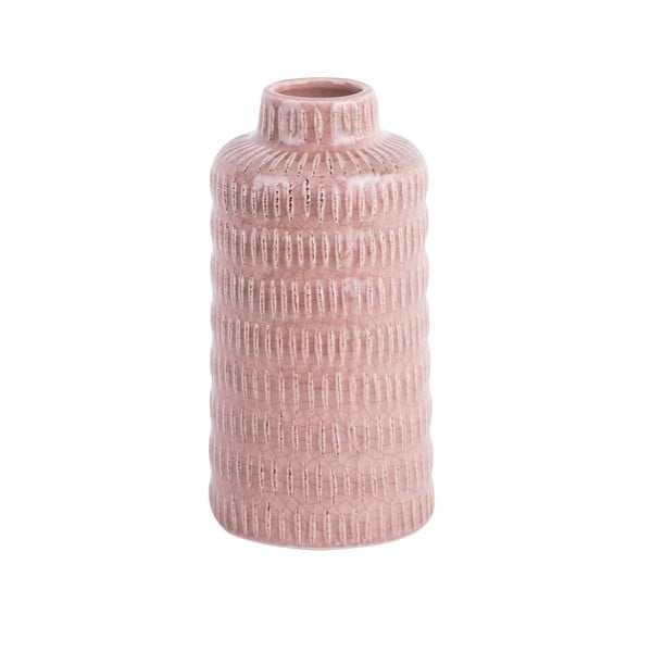 Gaiši rozā keramikas vāze PT LIVING Nostalgia, augstums 17,5 cm