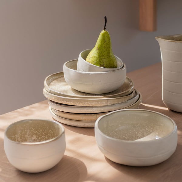 Baltas/bēšas akmens bļodiņas (2 gab.) Sand Grain – Mette Ditmer Denmark-image-1