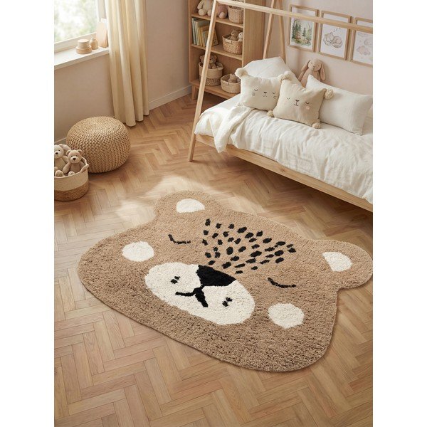Gaiši brūns mazgājams/ar rokām darināts kokvilnas bērnu paklājs 93x120 cm Snuggle Bea – Hanse Home-image-1