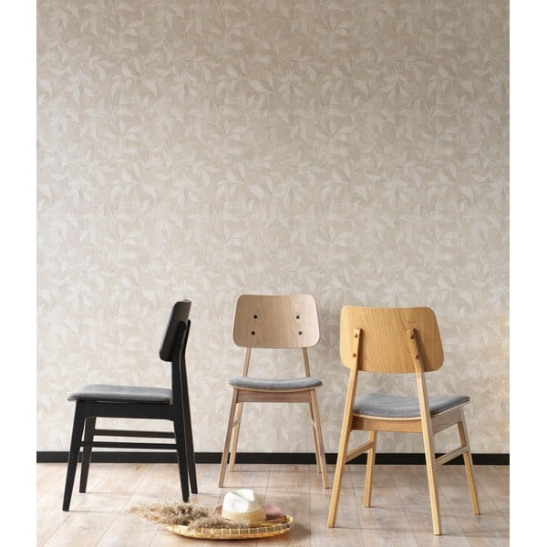 Gaiši brūns ēdamistabas krēsls ar gaiši pelēku sēdekli Rowico Nagano-image-1