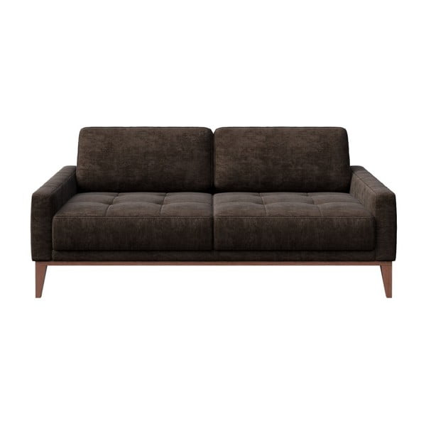 Tumši brūns dīvāns MESONICA Musso Tufted, 173 cm