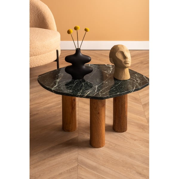 Sānu galdiņš ar marmora imitācijas galda virsmu 50x75 cm Organic   – Leitmotiv-image-1