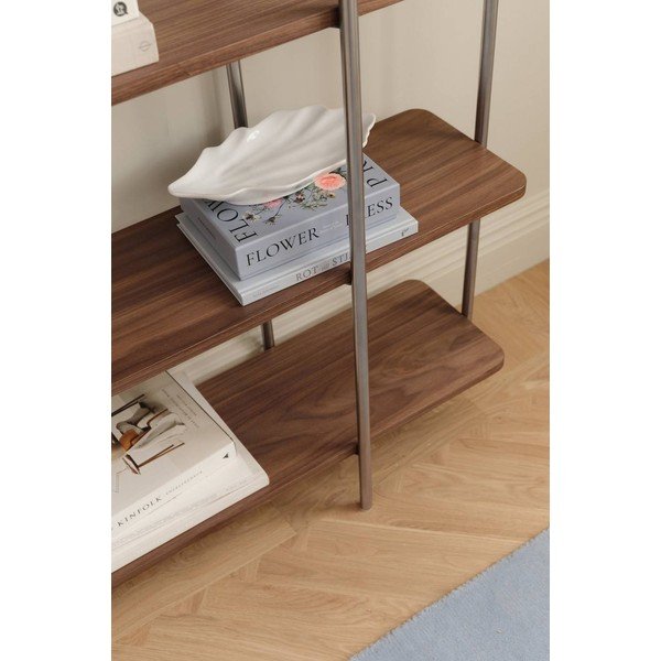 Tumša dabīga toņa plaukts ar riekstkoka imitāciju 120x120x30 cm Lyllo – Ellos Home-image-2