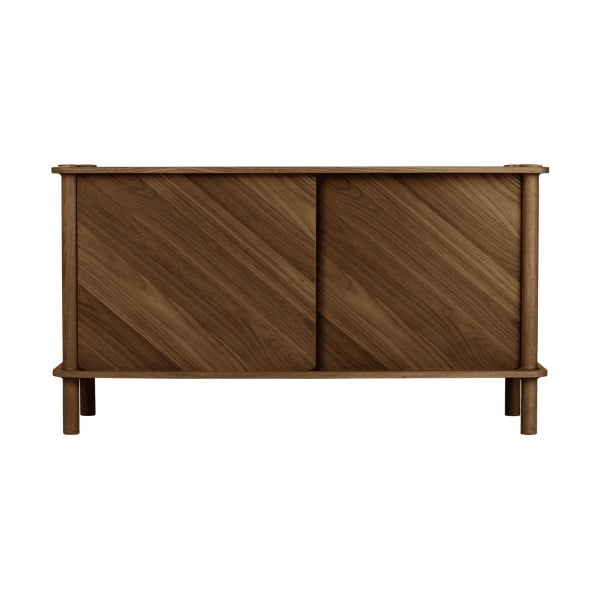 Brūna ozola masīvkoka kumode ar bīdāmām durvīm 135x73,5x48 cm Italic – UMAGE-image-1