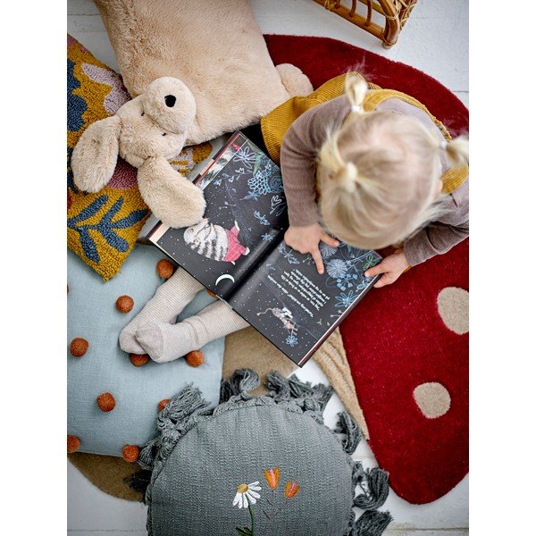 Sarkans vilnas bērnu paklājs 85x90 cm Mushroom – Bloomingville Mini-image-2