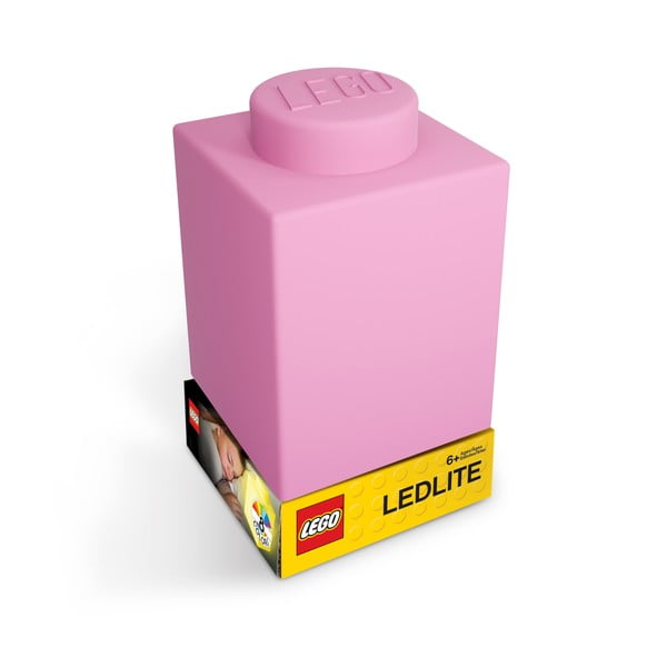 Rozā silikona naktslampiņa LEGO® Classic Brick