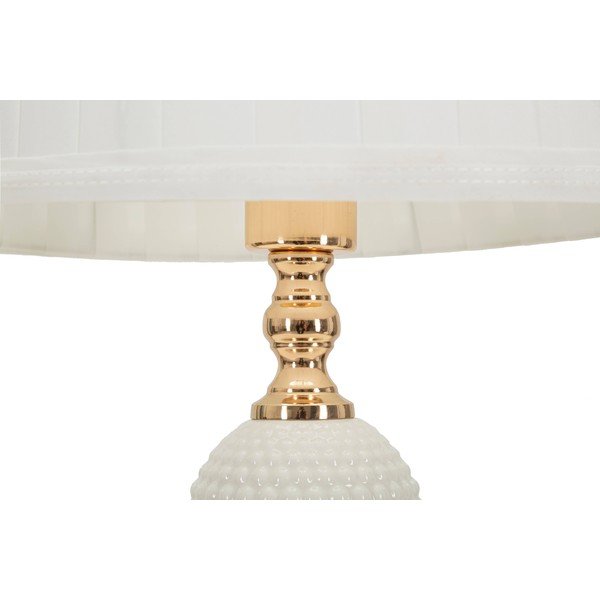 Balta galda lampa ar auduma abažūru (augstums 40 cm) Napoli – Mauro Ferretti-image-2