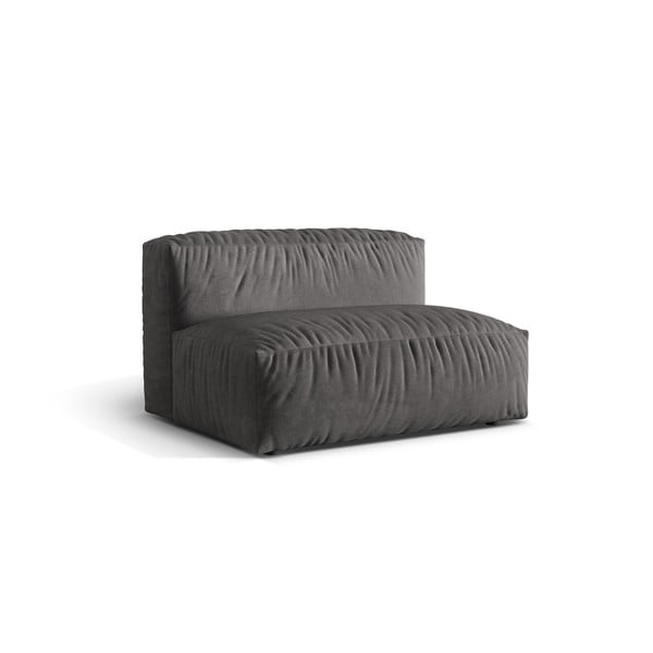 Pelēka samta (vidējā moduļa) modulārā dīvāna daļa Martina – Micadoni -image-1