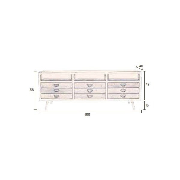 Kumode Dutchbone Sol, garums 155 cm-image-2