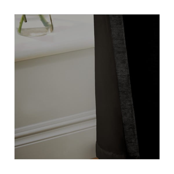 Melni siltumizolējoši aizkari no šenila (2 gab.) 229x183 cm Selene Luxury Chenille – Hyperion-image-2