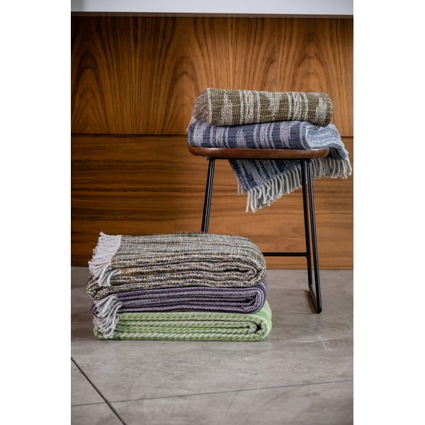 Zils pleds ar kokvilnu Euromant Zanzibar, 140 x 180 cm-image-4