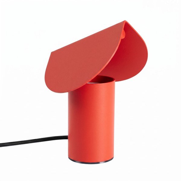 Sarkana alumīnija LED galda lampa (augstums 15 cm) BISCUIT – Thoro