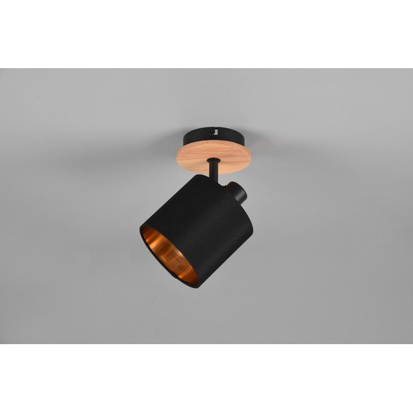 Melna/dabīga toņa prožektora tipa lampa ø 12 cm Tommy – Reality-image-2