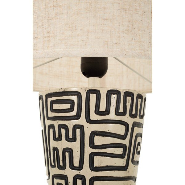 Melna/krēmkrāsas stāvlampa ar auduma abažūru (augstums 145 cm) Nairobi – Mauro Ferretti-image-3