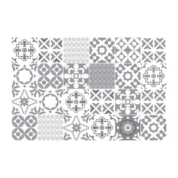 24 Ambiance sienas dekoru flīžu komplekts Azulejos Badgio, 10 x 10 cm-image-1