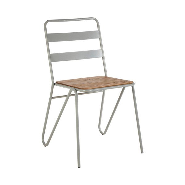 Pelēks/dabīga toņa gobas masīvkoka pusdienu krēsls District – Premier Housewares