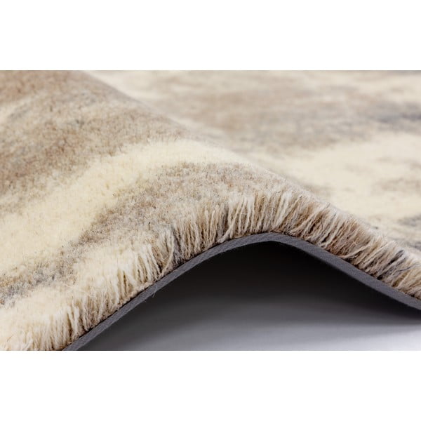 Pelēks/bēšs vilnas paklājs 170x240 cm Niagara graphite – Agnella-image-2