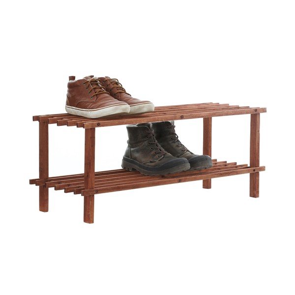 Dabīga toņa ciedra masīvkoka apavu plaukts 74x30x26 cm Parker – Premier Housewares-image-4