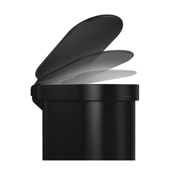 Tērauda atkritumu tvertne ar pedāli 45 l Slim – simplehuman-image-3