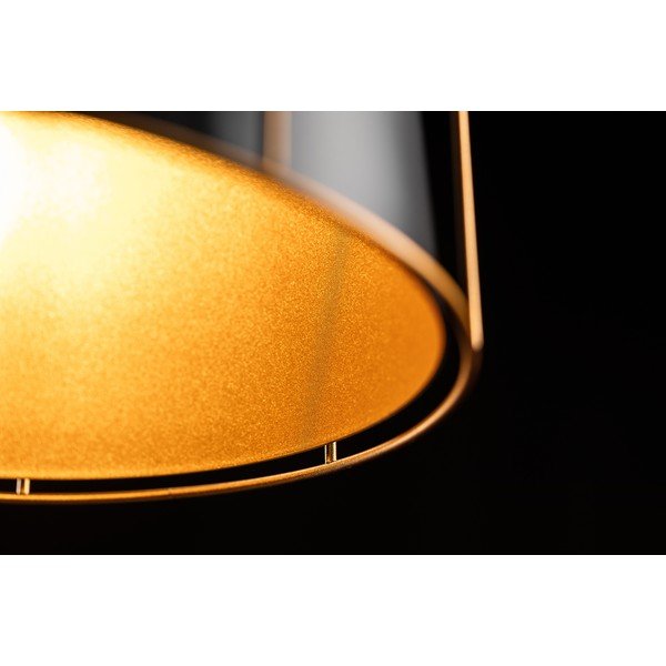 Melna piekaramā lampa ar metāla abažūru ø 32 cm Goa – GTV-image-4